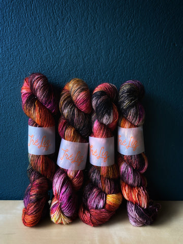 Birthday Girl- Eros - 95% Superwash Merino 5% Silver Stellina  - Single Fingering