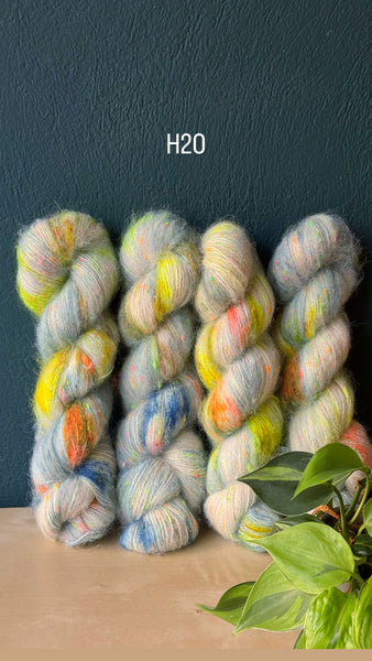 *NEW* Pre-order Proteas - 42% Superwash Merino Wool 32% Superfine Alpaca 18% Neon Donegal Nep 8% Linen - DK