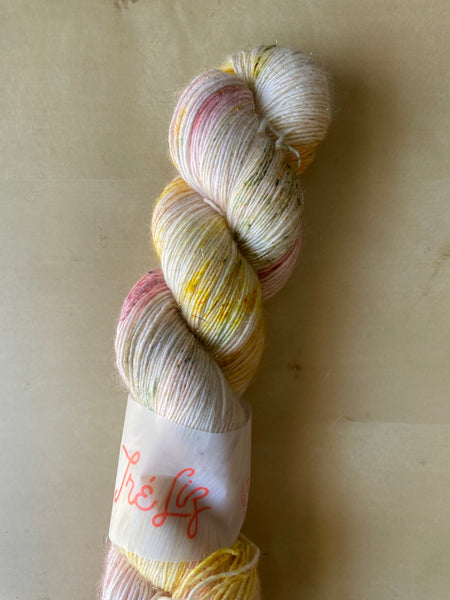 Heartbeat - Eros - 95% Superwash Merino 5% Silver Stellina  - Single Fingering