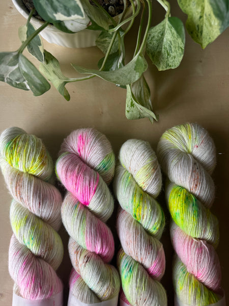 Innocence - Eros - 95% Superwash Merino 5% Silver Stellina  - Single Fingering